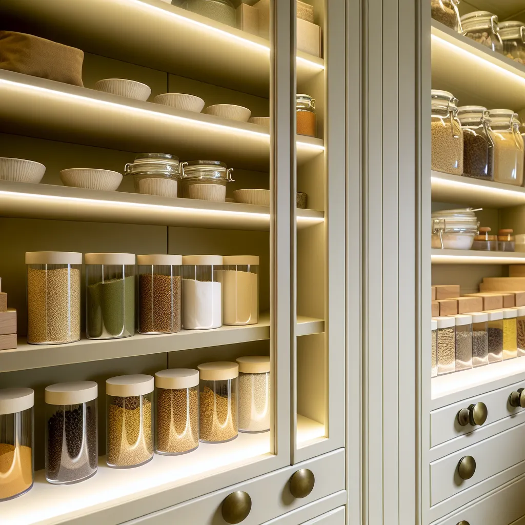 Luxury designer pantry organization